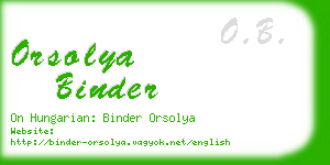 orsolya binder business card